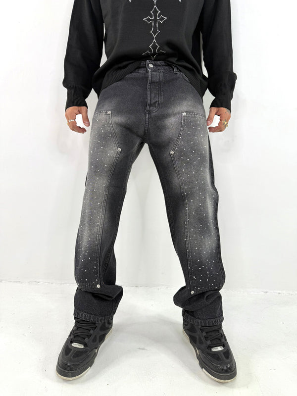 Jeans carpenter strass