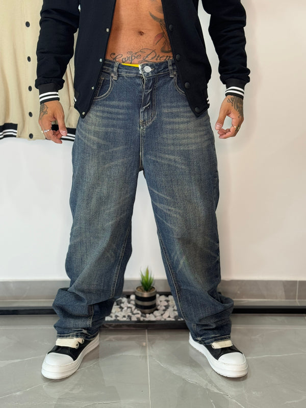 Jeans baggy sabbiato