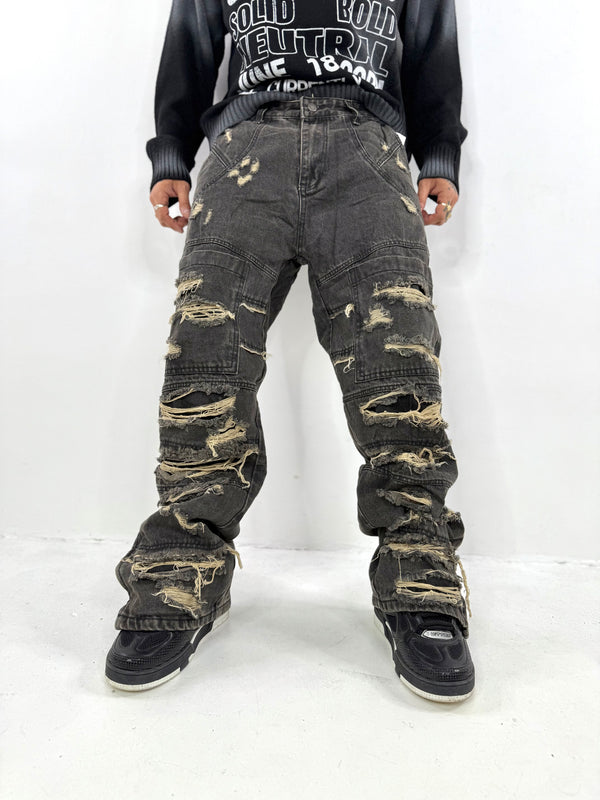 JEANS SFRANGIATO FUL ZIP