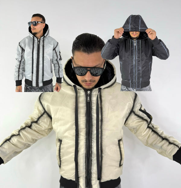 PELLICCIA REVERSIBILE SFUMATA IN 3 colorazioni